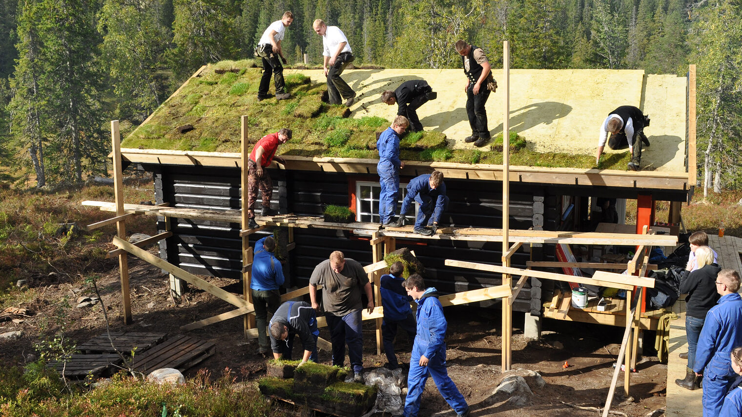 Dacharbeiten in Norwegen